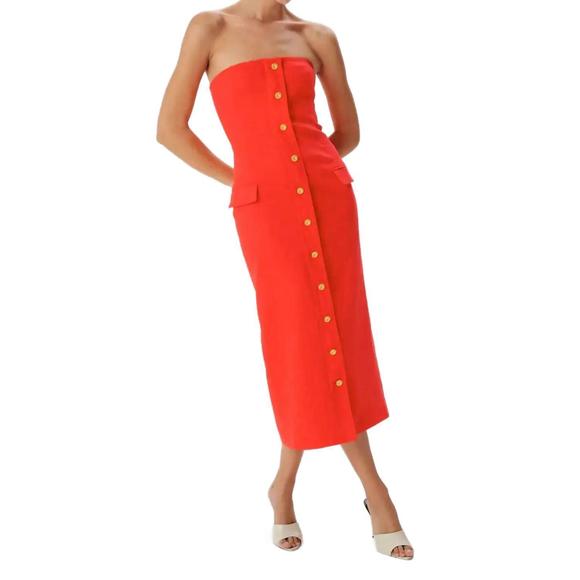 NEW RONNY KOBO rose dress in red - Picture 2 of 3